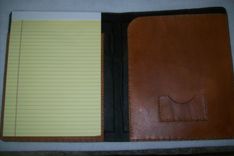 Custom Leather Left Handed Portfolio/Padfolio 1 small