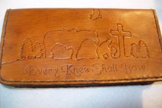 Custom Leather Checkbook Cover 1 small