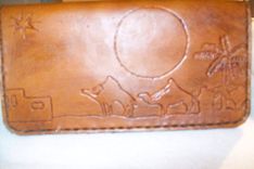 Custom Leather Checkbook Cover 2 small