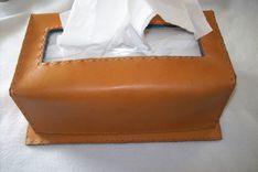 Custom Leather Kleenex Box 3 small