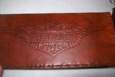 Handcrafted Leather Harley Davidson Biker Wallet / Trucker Wallet 2 small