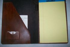 Custom Leather Legal Size Portfolio/Padfolio 2 small
