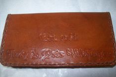 Custom Leather Checkbook Cover 2 small