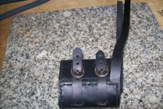 Custom Leather Wristband In Black 1 small