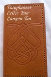Custom Leather Day Planner With Celtic 4 Design And In Canyon Tan 1 small