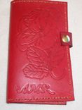 Custom Leather Day Planner With Rose Design And Personalization In Cranberry Red 1 small