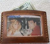 Custom Leather Credit Card Wallet With Sheridan Design In Weathered Color 1 small