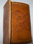 Custom Leather Imperial Trifold Wallet With Three Celtic Design 1 small