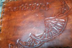 Custom Leather Deluxe Wallet With Dna Strand Design And Personalization 2 small