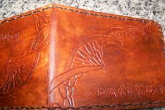 Custom Leather Deluxe Wallet With Dna Strand Design And Personalization 1 small