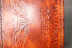Custom Leather Wallet With Air Force Wings And Personalization 2 small