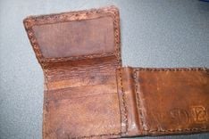 Custom Leather Moneyclip Wallet With Ranch Logo 2 small