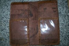 Custom Leather Biker Wallet With Serenity Symbol And Quote 3 small