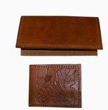 Leather Gift Set With Wallet And Checkbook Cover 2 small