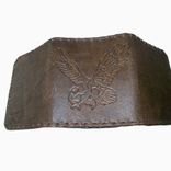 Custom Leather Imperial Trifold Wallet With Preying Eagle Design 1 small