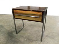 Reclaimed Wood And Steel Nightstand 1 small