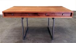 Mid Century Modern Mahogany Desk 1 small