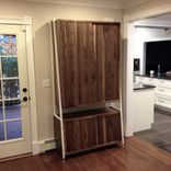 Walnut And Steel Foyer Armoir 5 small