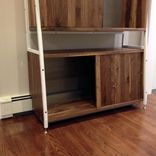 Walnut And Steel Foyer Armoir 3 small