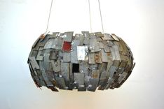Wine Barrel Ring Chandelier - Satellite - Made From Retired California Wine Barrel Rings 3 small