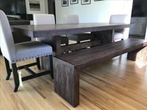 Rustic Modern Trestle Dining Table 4 small