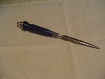 Letter Opener Made From Dyed Blue Box Elder Wood 1 small