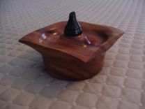 Ring And Jewelry Bowl, Square Sided And Hand Craftedfrom Rosewood 1 small