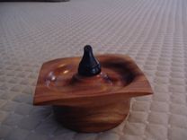 Ring And Jewelry Bowl, Square Sided And Hand Craftedfrom Rosewood 3 small