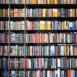 Contemporary, Modern, Minimal, Blackened, Steel Library Shelving 1 small