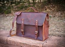 Bison Leather Messenger Bag 3 small