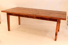 Reclaimed Antique Pine Thick Top Farm Table 2 small