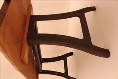 Dt-62 Live Edge Cherry Table With Cast Iron Legs 4 small