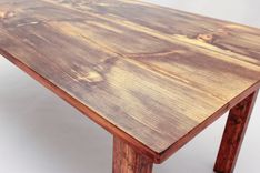 Two Board Pine Top Farmhouse Dining Table Dt-60 2 small