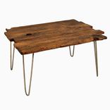 Antique Oak Coffee Table With Hairpin Legs 1 small