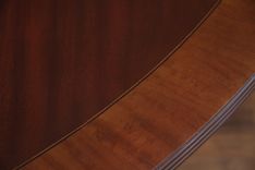 American Made Round Mahogany Dining Table With Leaves 2 small