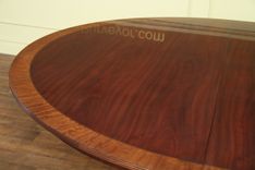American Made Round Mahogany Dining Table With Leaves 5 small