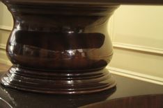 American Made Round Mahogany Dining Table With Leaves 6 small