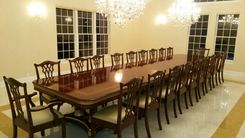Extra Large Regency Inspired Transitional Dining Room Table, Copyrighted Design 6 small
