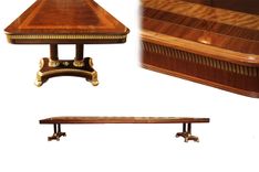Extra Large Regency Inspired Transitional Dining Room Table, Copyrighted Design 2 small