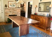 Live Edge Book Matched Solid Walnut Dining Table 3 small