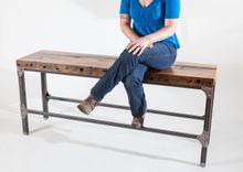 Rustic Industrial Bench/ Console Table 1 small