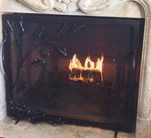 Oak And Acorn Autumn Fireplace Screen 3 small