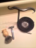 Bathroom Safety Razor And Brush Stand With Shaving Cream Drip Bowl 1 small