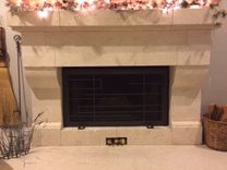 Frank Lloyd Wright Style Fireplace Screen 3 small