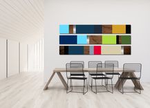 "Mod Colorblock" 60x36 - Wood Wall Art, Metal Wall Art, Modern Wall Art, Mid Century Modern 1 small