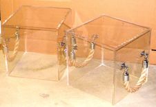 The Rope Handled Cube - 18" Sq : Hand Crafted, Made To Order, Custom Sizing Available 1 small