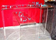 The Waterfall Console Table - Desk Lucite / Acrylic 2 small