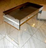 The Lucite Desk; 2 Drawer - Vanity ; Clear, Mirrored, White, Many Colors Options Available 2 small