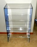 Lucite-Acrylic Book Case, Magazine Rack. Display Shelf 4 small
