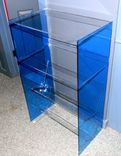 Lucite-Acrylic Book Case, Magazine Rack. Display Shelf 6 small